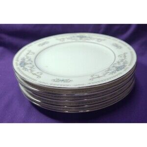Set Of 5 Diane By Wade Fine Porcelain China 6-3/8" Bread Plates Retired SP99